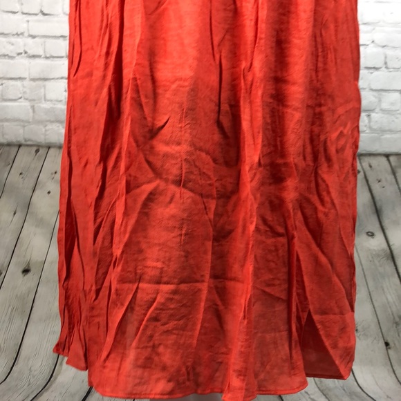 NY Collection Orange Crochet Trim Maxi Dress 3XP - Picture 7 of 7